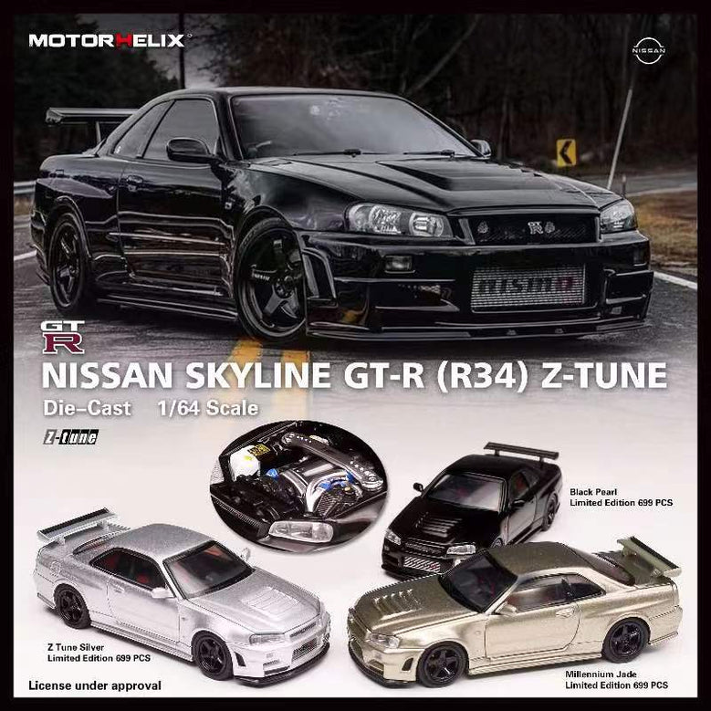 MOTORHELIX 1:64 NISSAN SKYLINE GT-R(R34)Z-TUNE