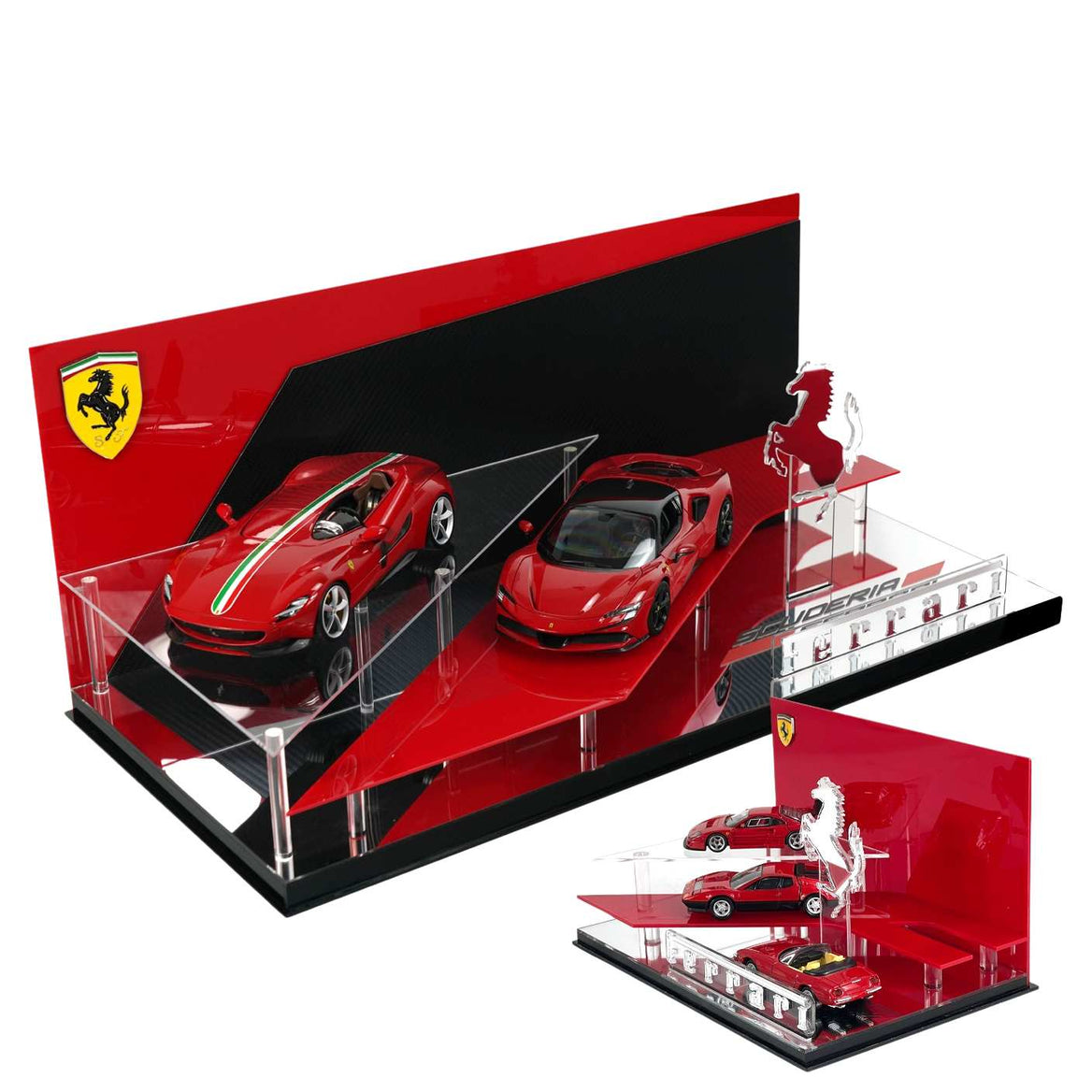 Ferrari Theme scene display box for 1:18 1:64