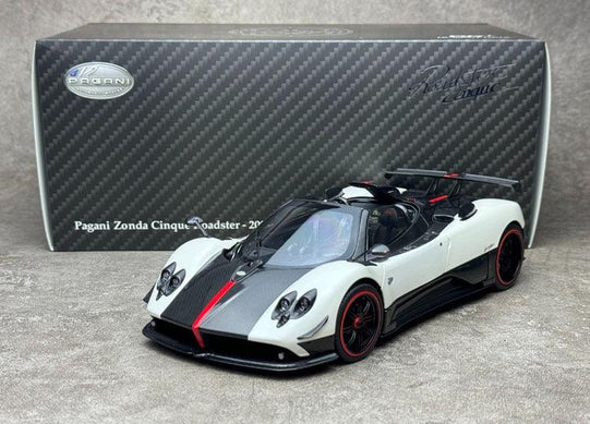 Almost Real 1:18 Pagani Zonda Cinque Roadster White - Diecast Car Factory