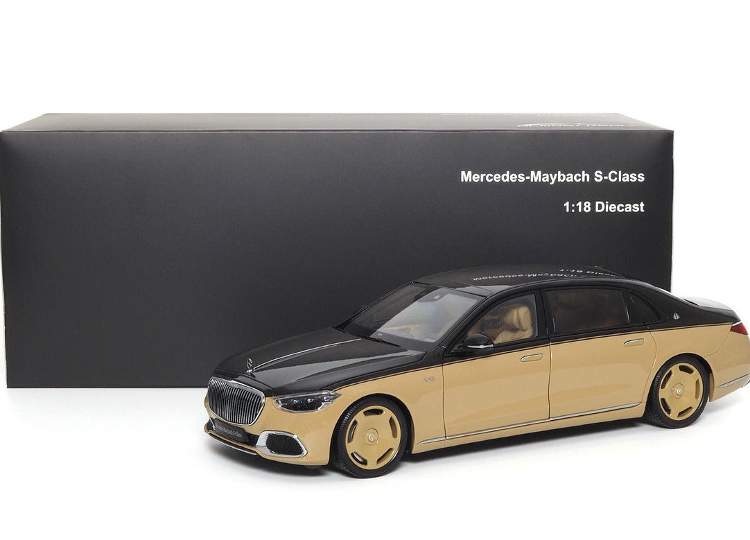 Almost Real 1:18 Mercedes-Benz Maybach S-Class S680 W223 Black with Yellow Dual-tone - Diecast Car Factory