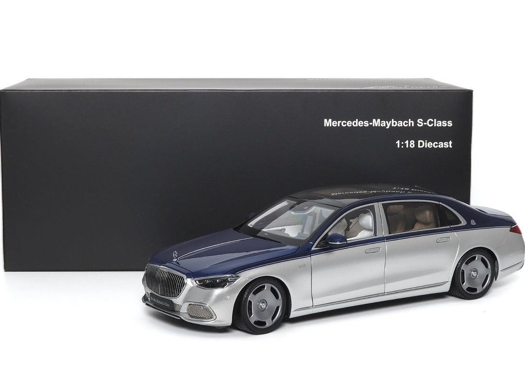 Almost Real 1:18 Mercedes-Benz Maybach S-Class Marine Blue and Silver Bicolor - Diecast Car Factory