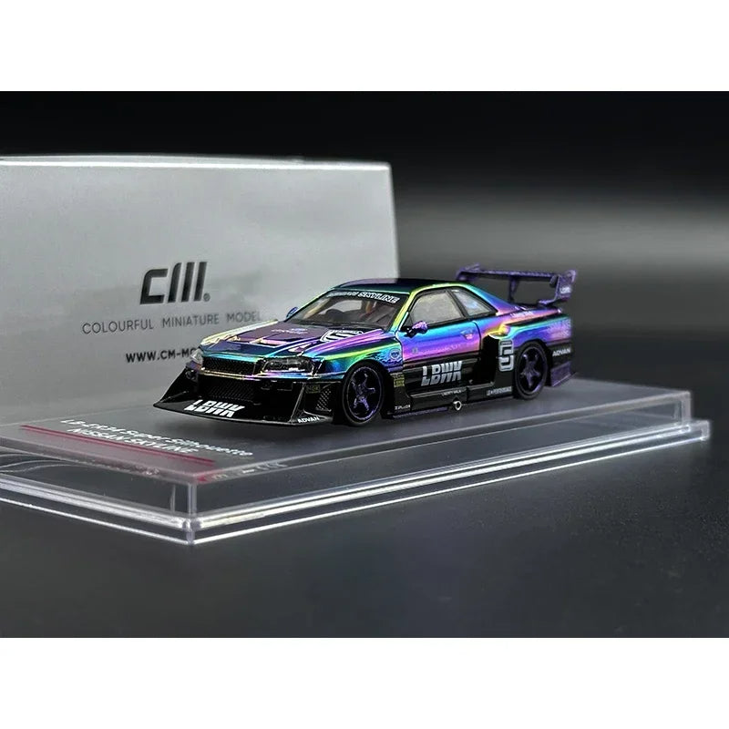 CM 1:64 LBWK GTR R34 ER34 Super Silhouette Dazzling Chrome Color