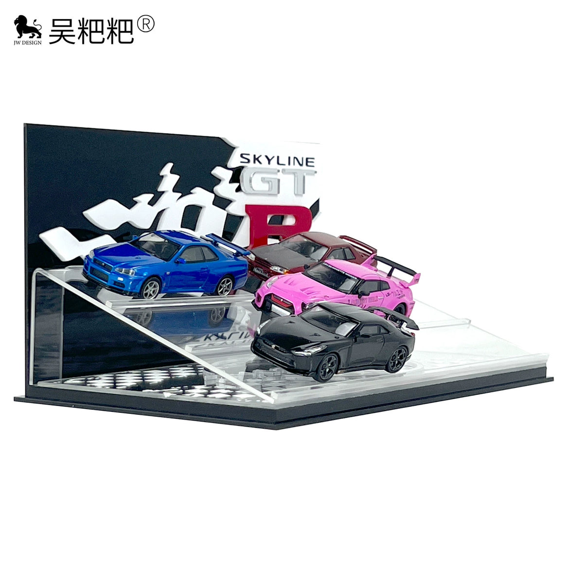 Nissan GTR scene display box for 1:64