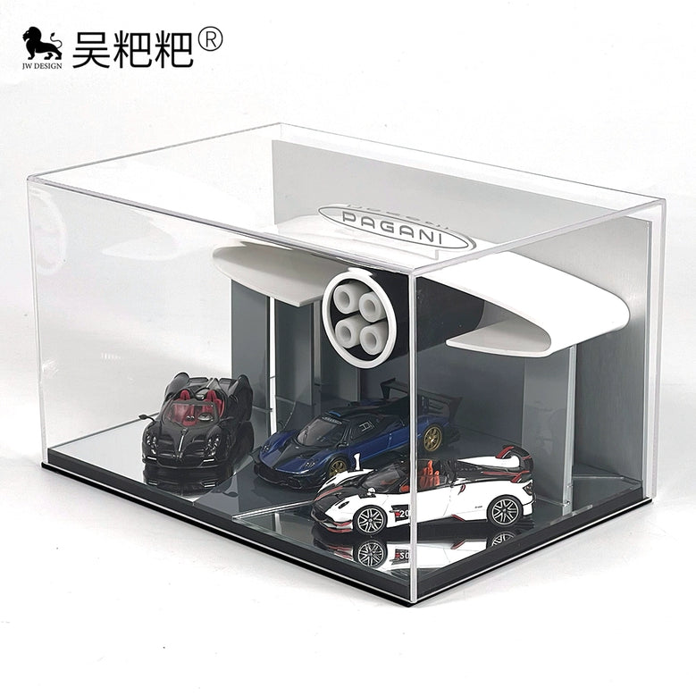 Pagani exhaust pipe scene display box for 1:64