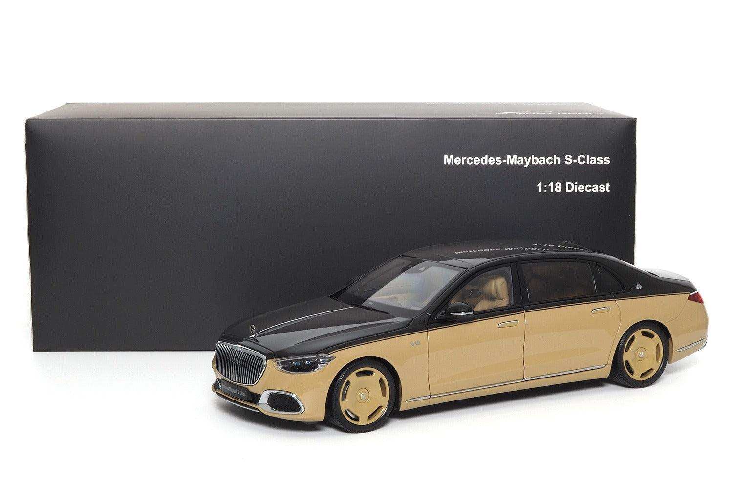 Almost Real 1:18 Mercedes-Benz Maybach S-Class S680 W223 Black with Yellow Dual-tone - Diecast Car Factory