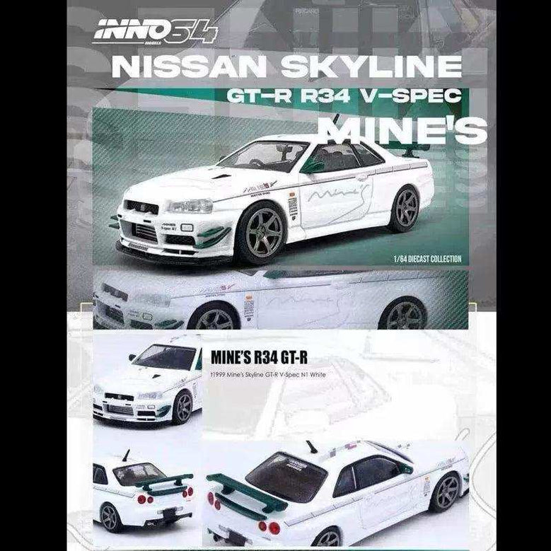 INNO 1:64 NISSAN GTR (R34) V SPEC - Diecast Car Factory