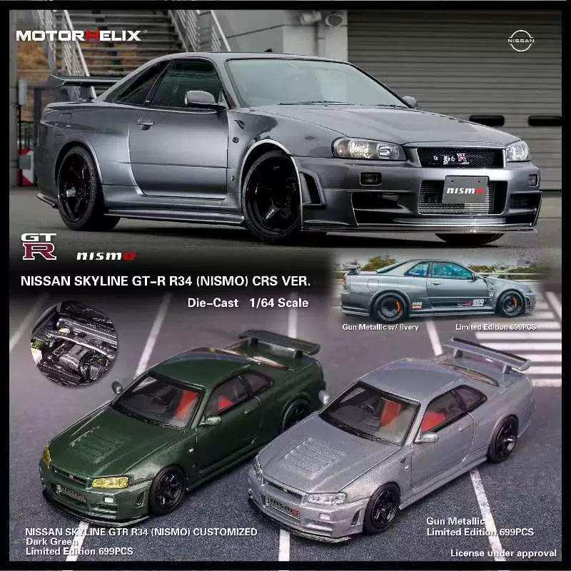 MOTORHELIX 1:64 Nissan SKYLINE GT-R R34 NISMO CRS VER - Diecast Car Factory