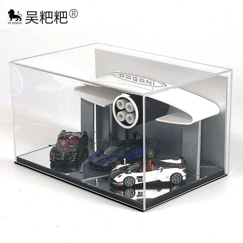 Pagani exhaust pipe scene display box for 1:64 - Diecast Car Factory